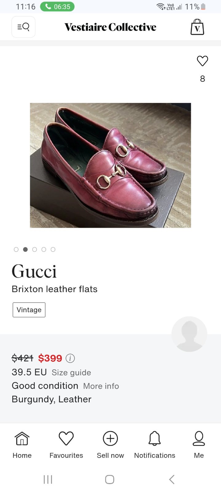 Jolie mocassin gucci en vrai cuir 