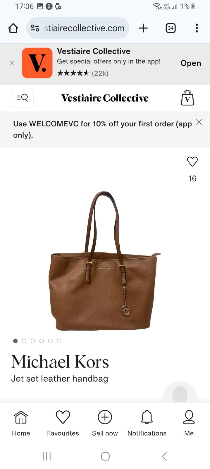 Jolie sac a main en cuir mk