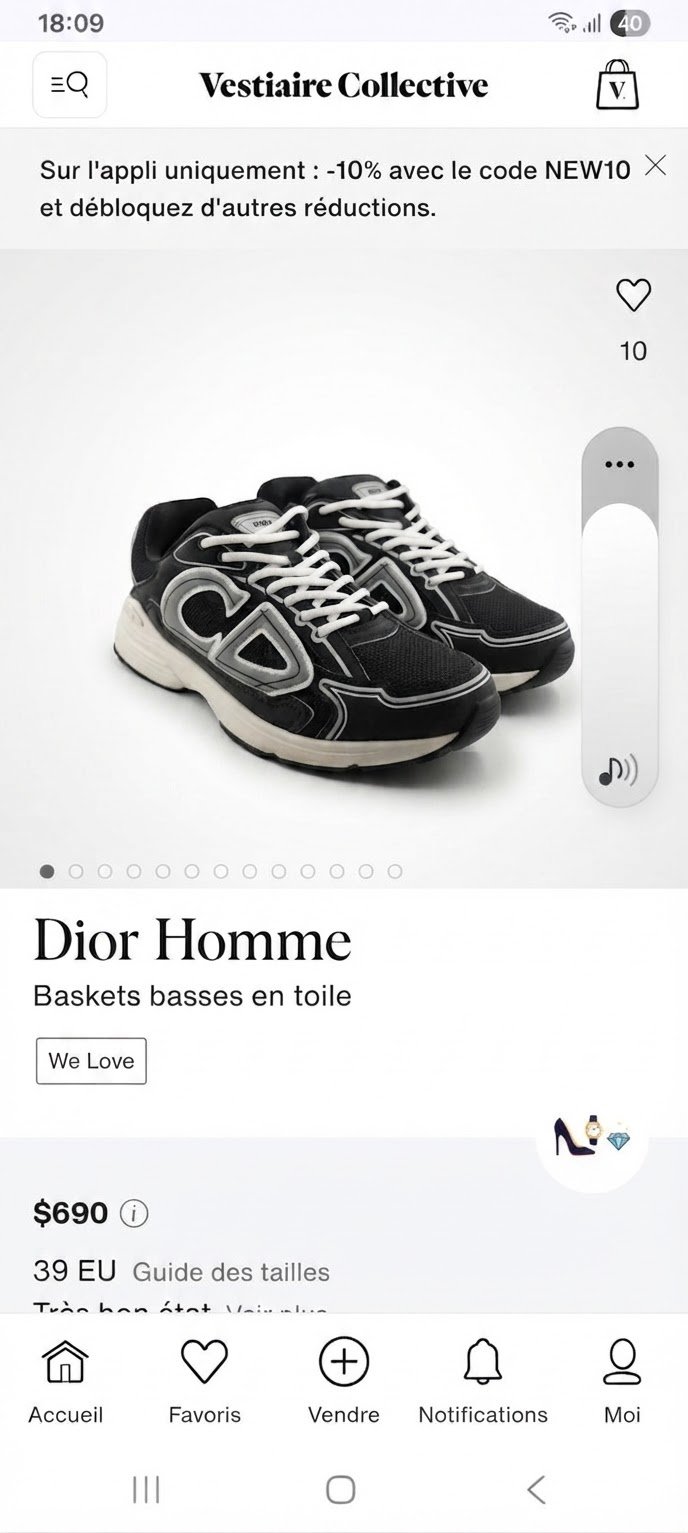 Basket homme Dior