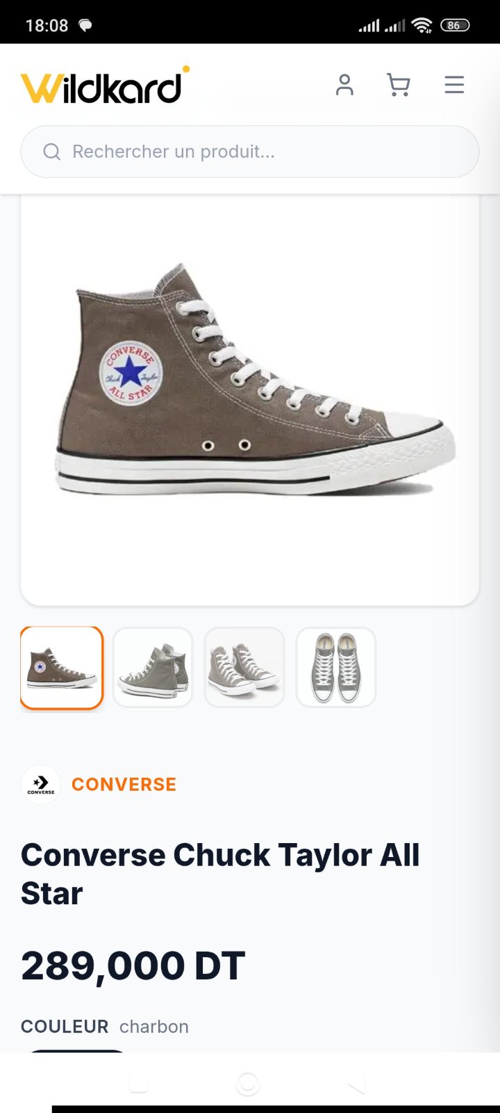 Baskets Converse Chuck Taylor All Star montantes pt 38
