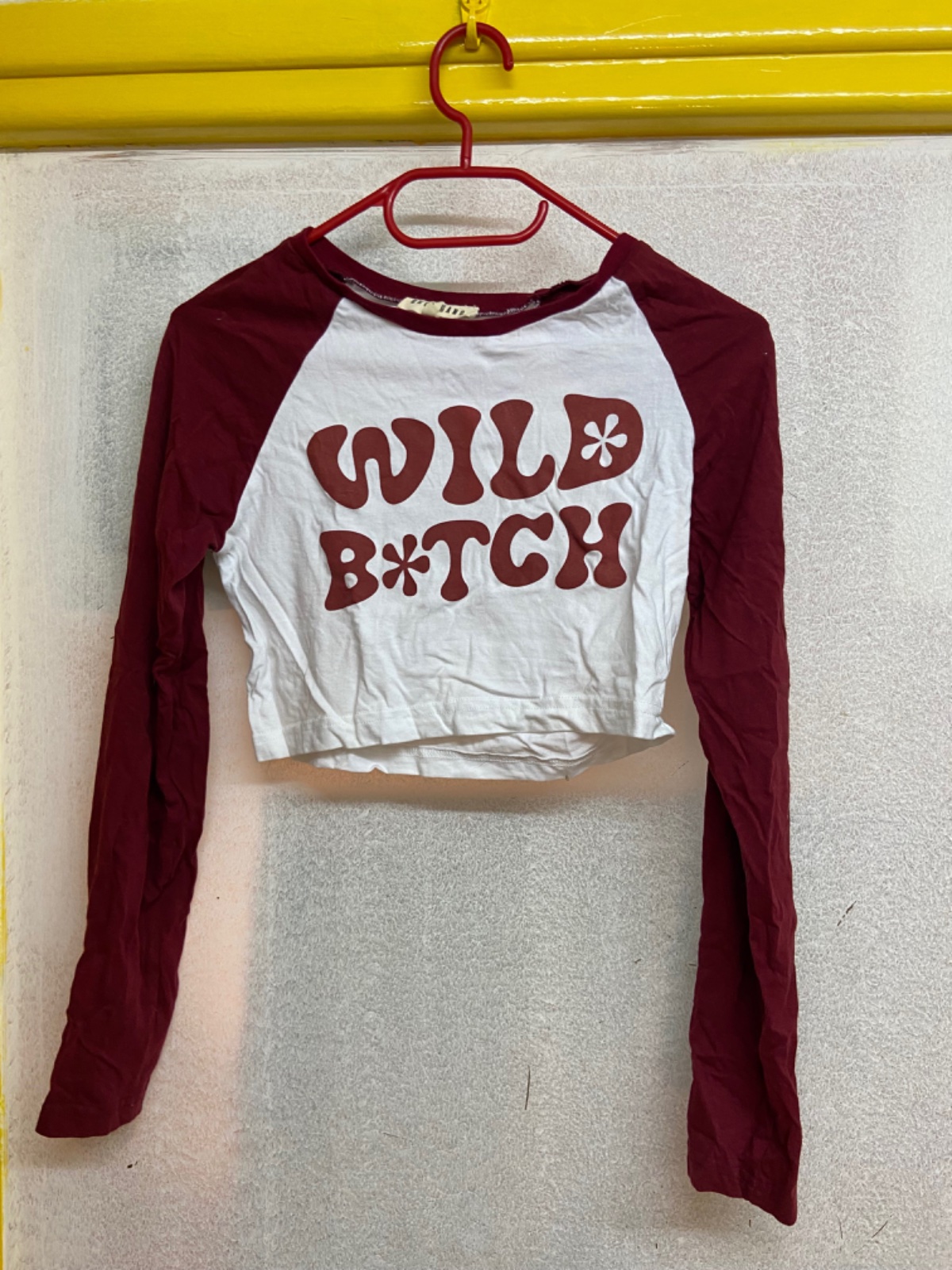 Crop top manches longues de la marque Guya Gang " Wild Bitch " 