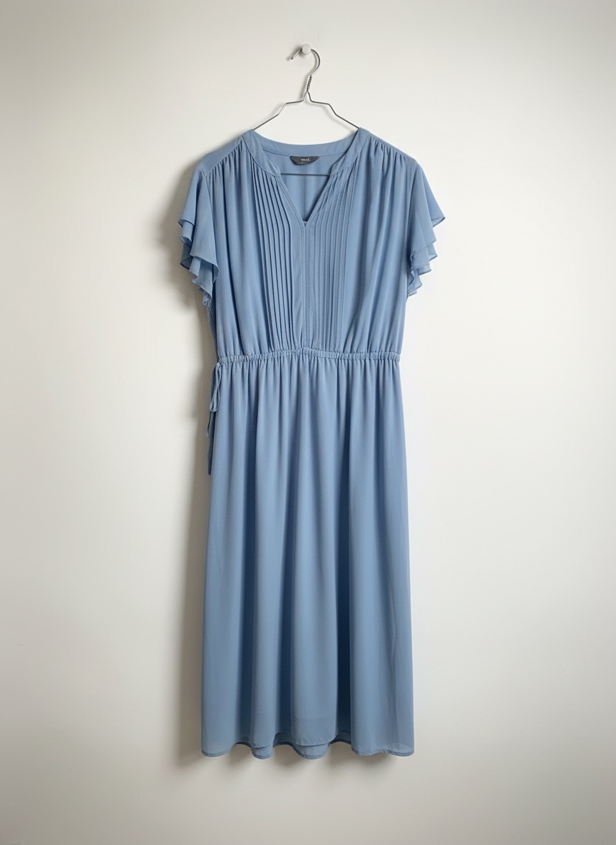 Robe en mousseline bleu ciel 