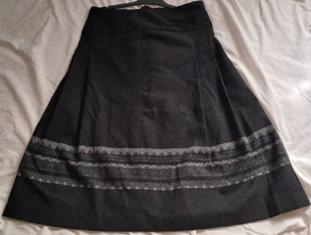 Jupe gris charbon en laine