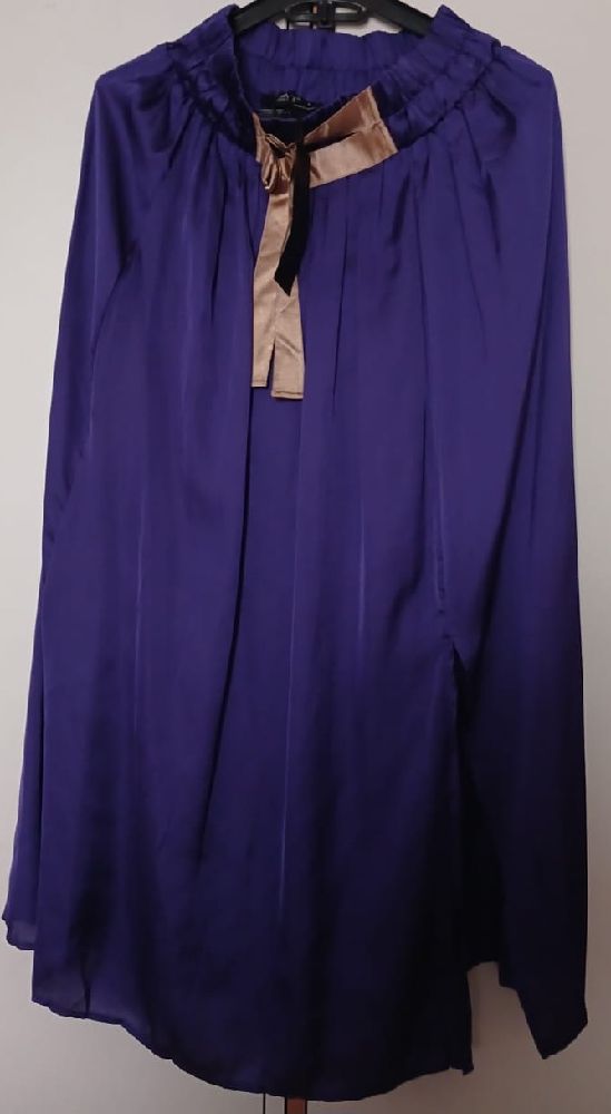 Jupe mauve en satin