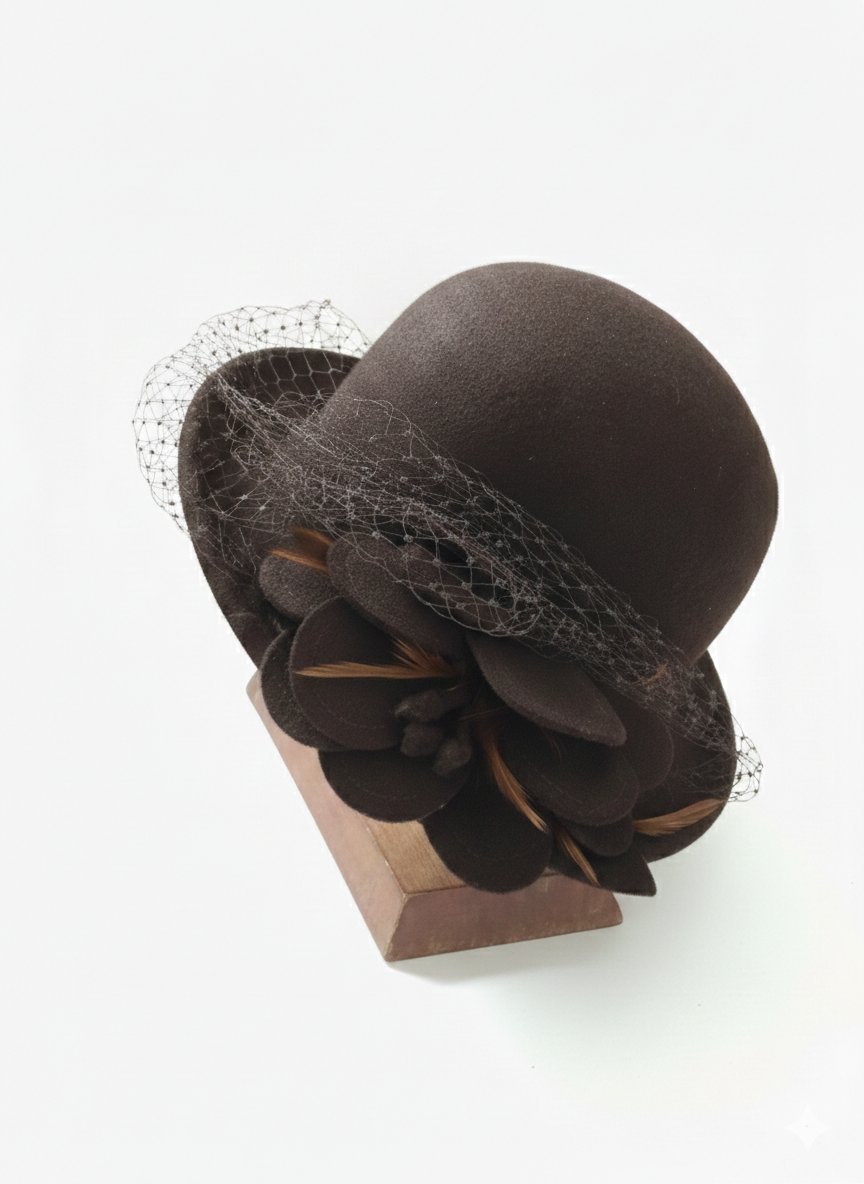 Chapeau marron Cachemire 
