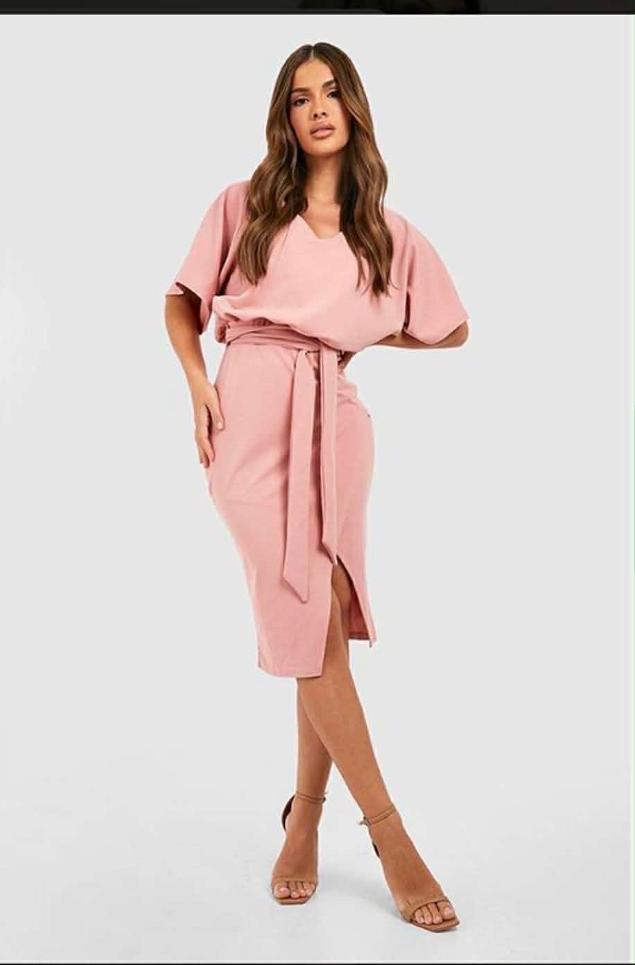 Robe portfeuille sans ceinture 