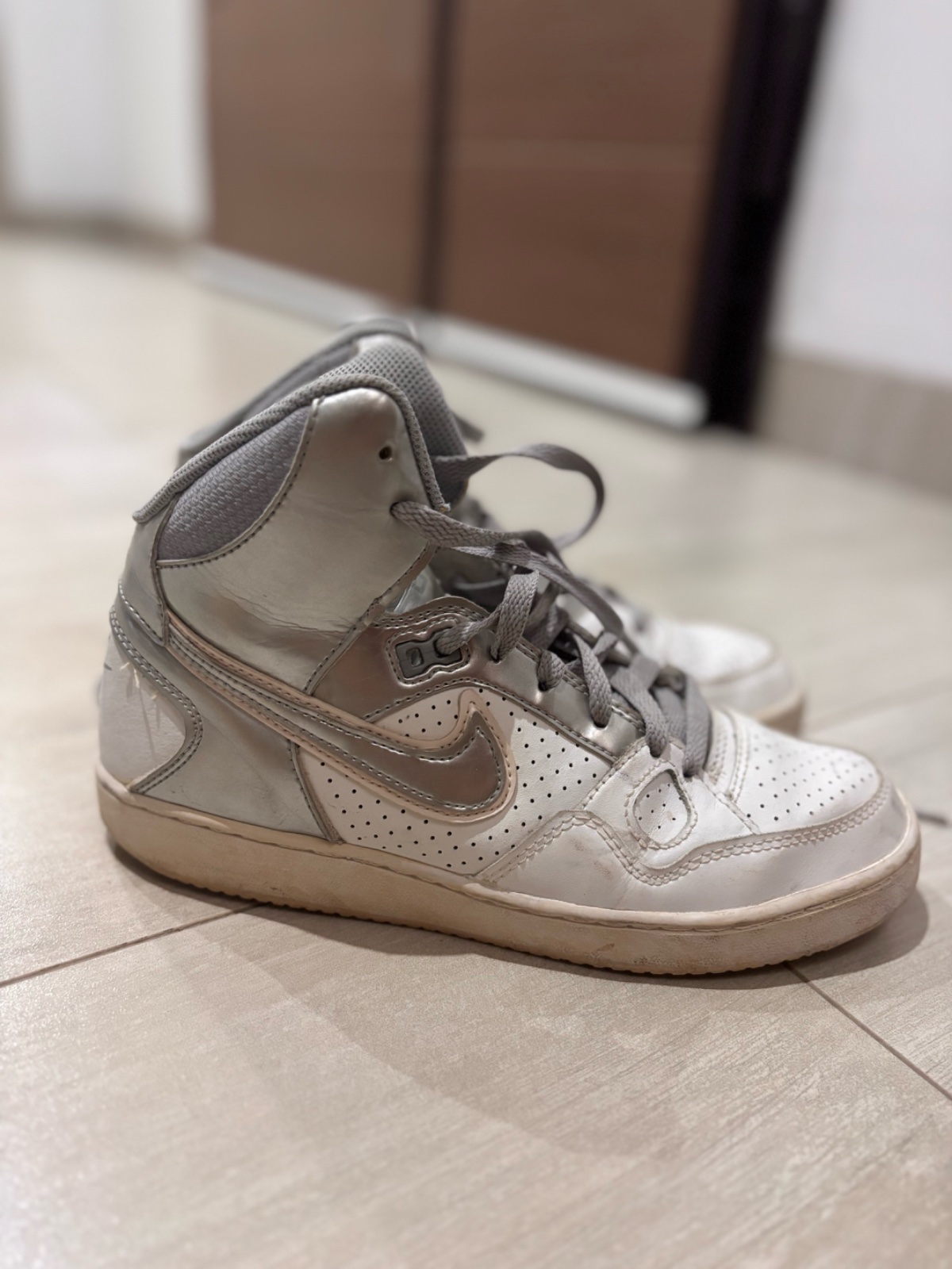 Espadrille Nike blanc gris 
