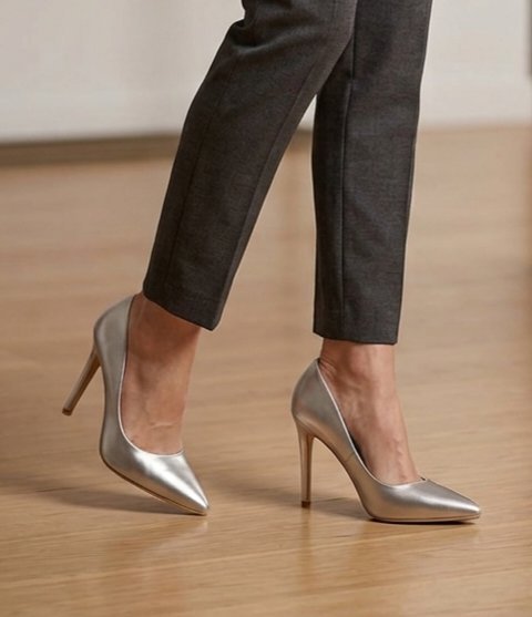 Escarpins argent 37
