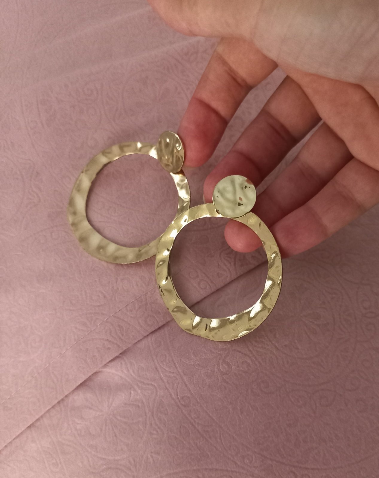 Boucle d'oreilles dorés 