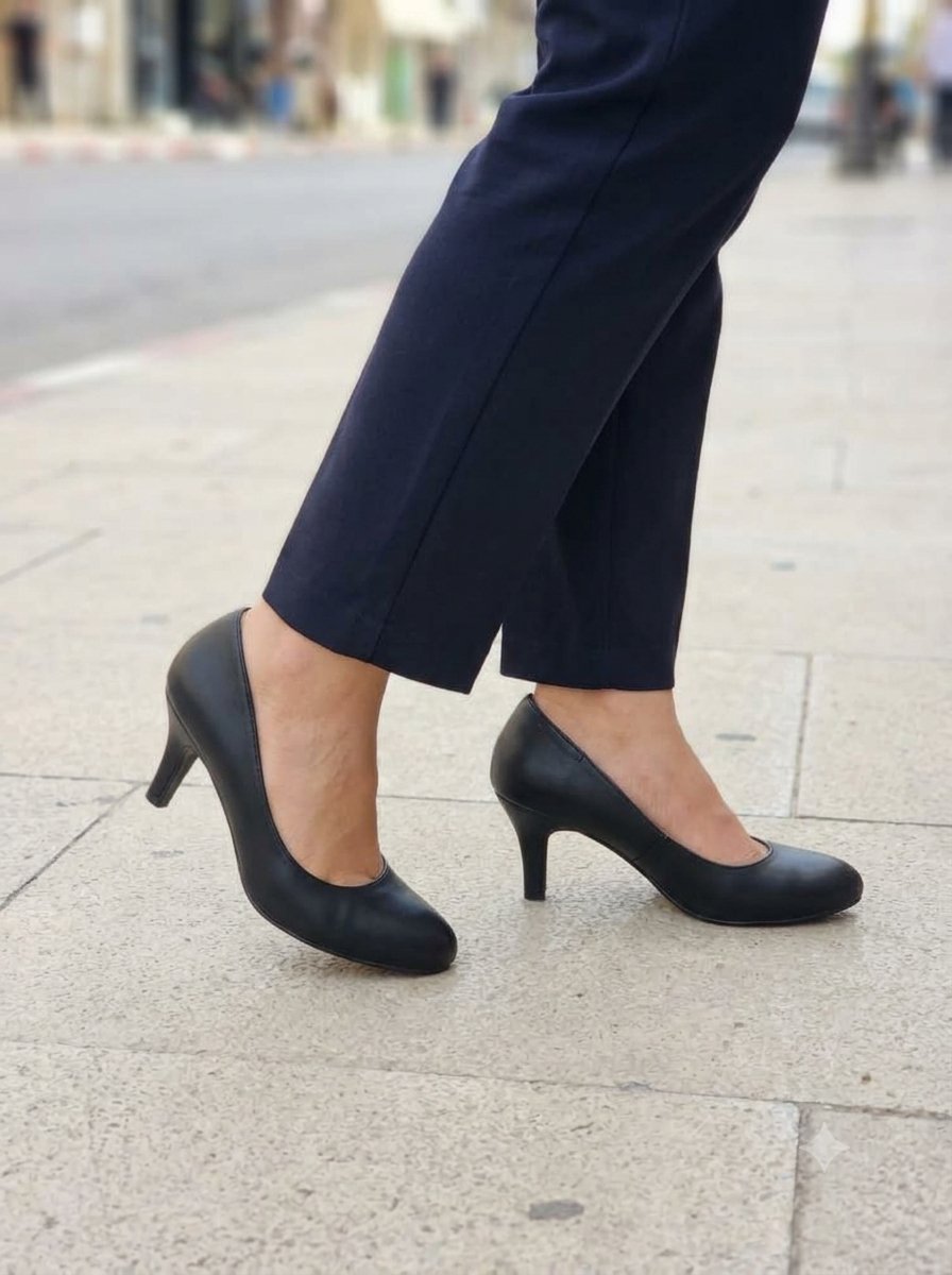 Escarpins demi talons noirs 39