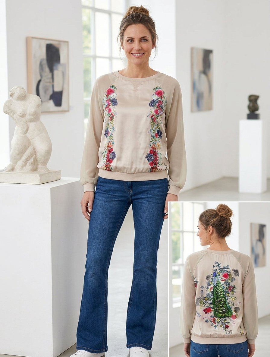 Pull chemise effet soie SM