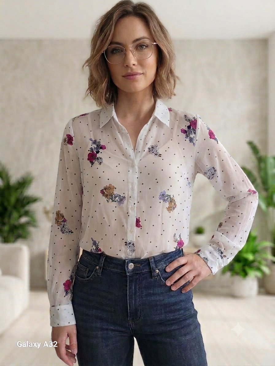 Chemise à fleurs S
