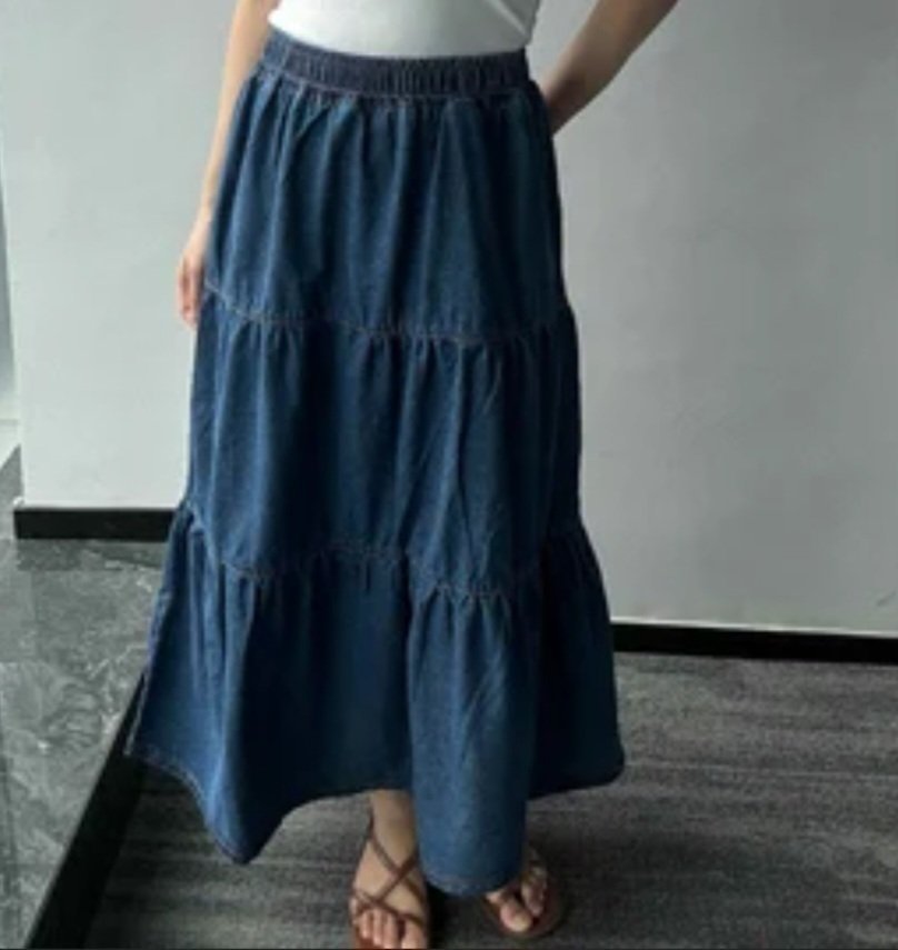 Jupe cloche jean taille L