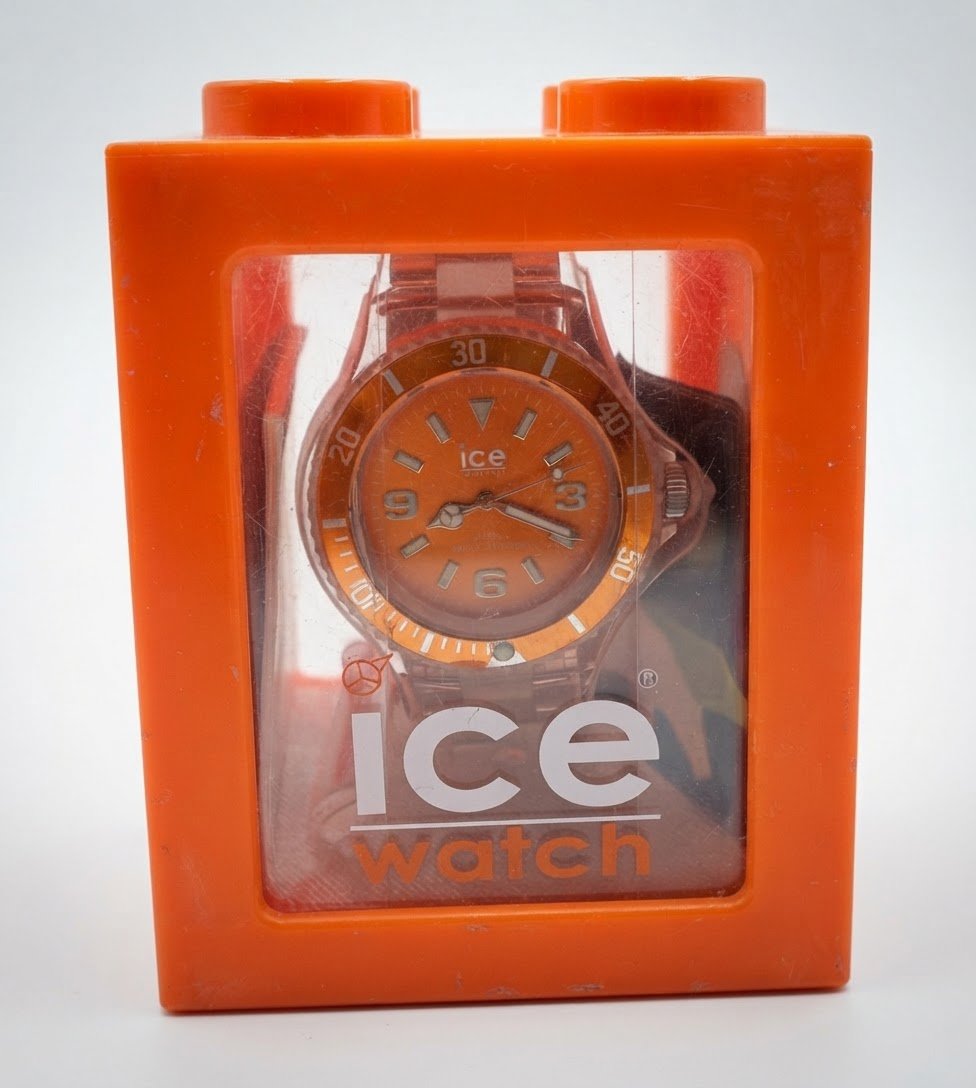 Montre Ice-watch orange transparente unisexe originale 