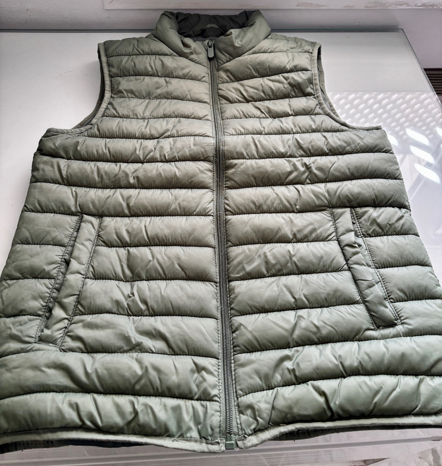 Manteau vert sans manches