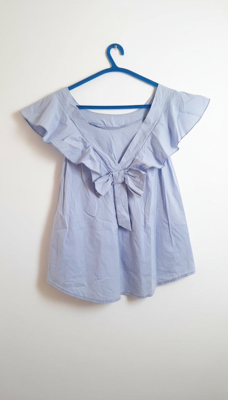 Chic Ruffled Off-the-Shoulder Blouse with Back-Bow Detail