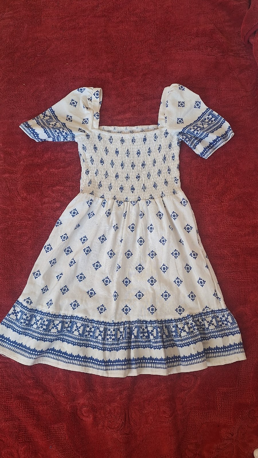 White & Blue Summer Dress