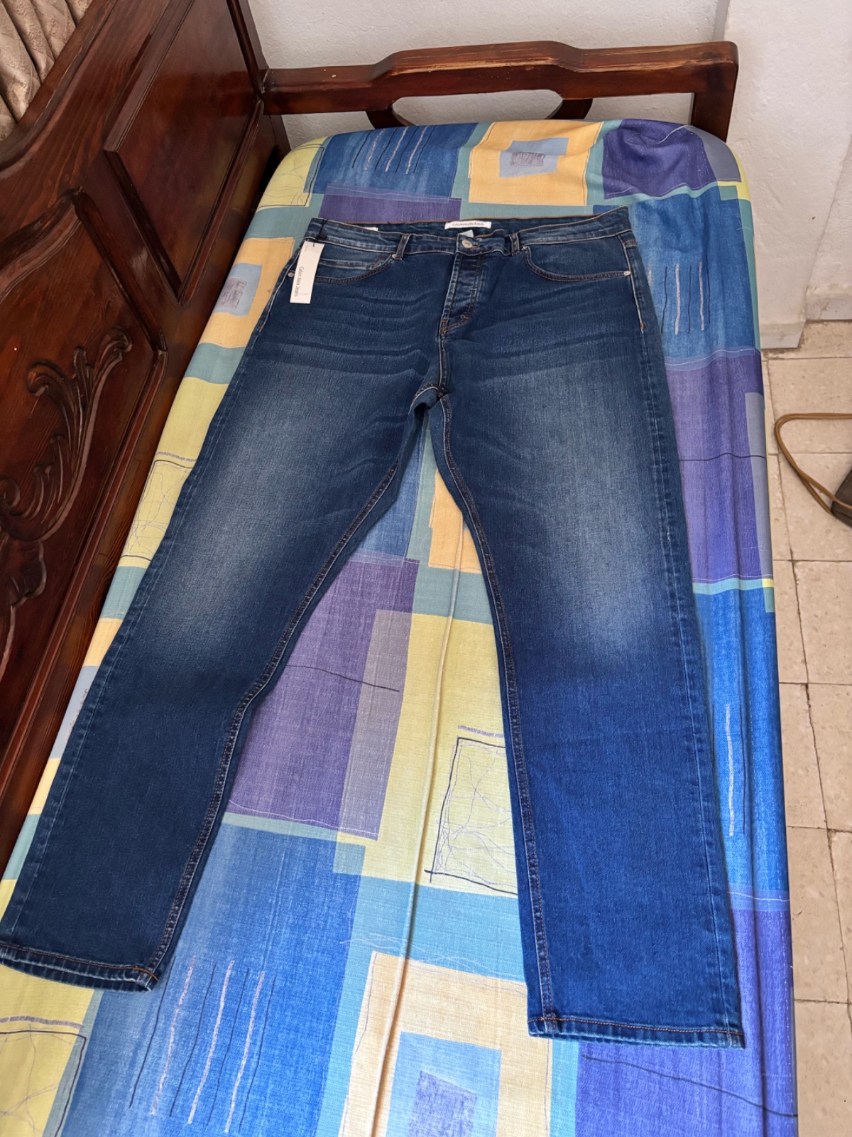 Pantalon en jean bleu de la marque Calvin Klein Jeans