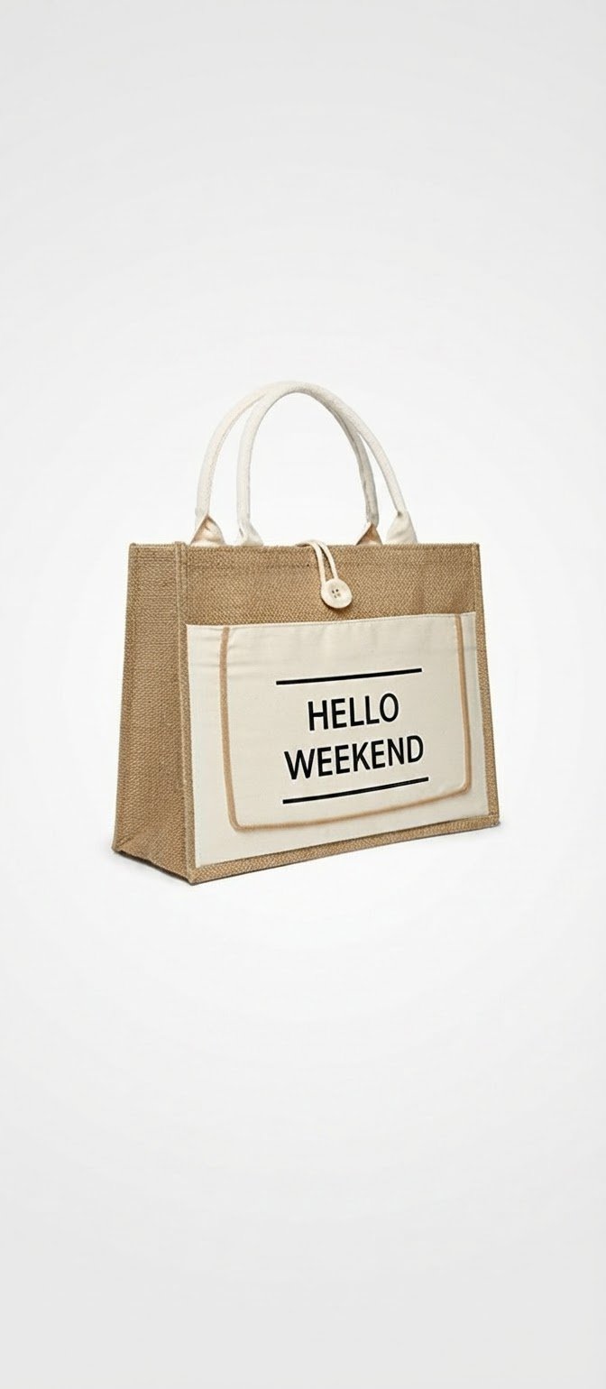 Tote bag hello weekend 