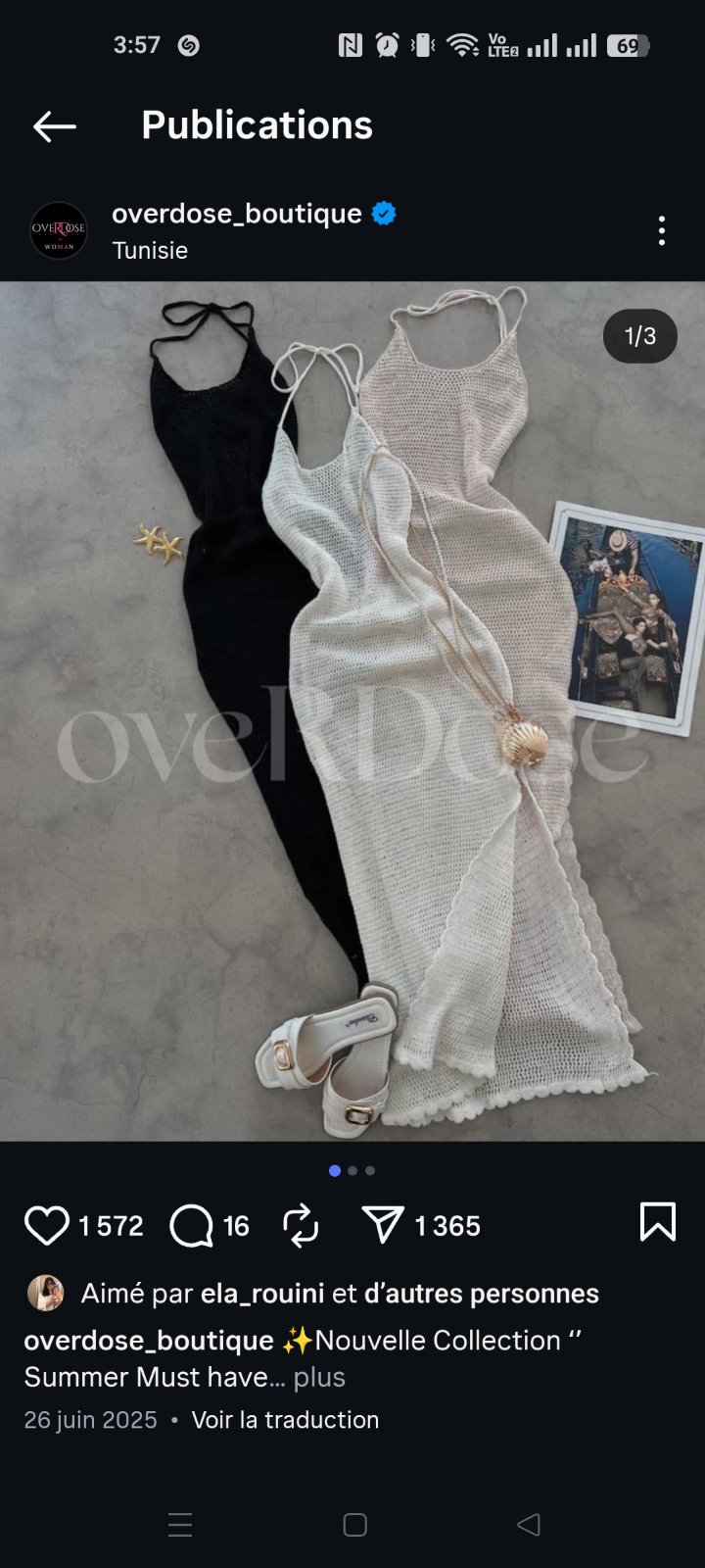 Robe crochet noir 