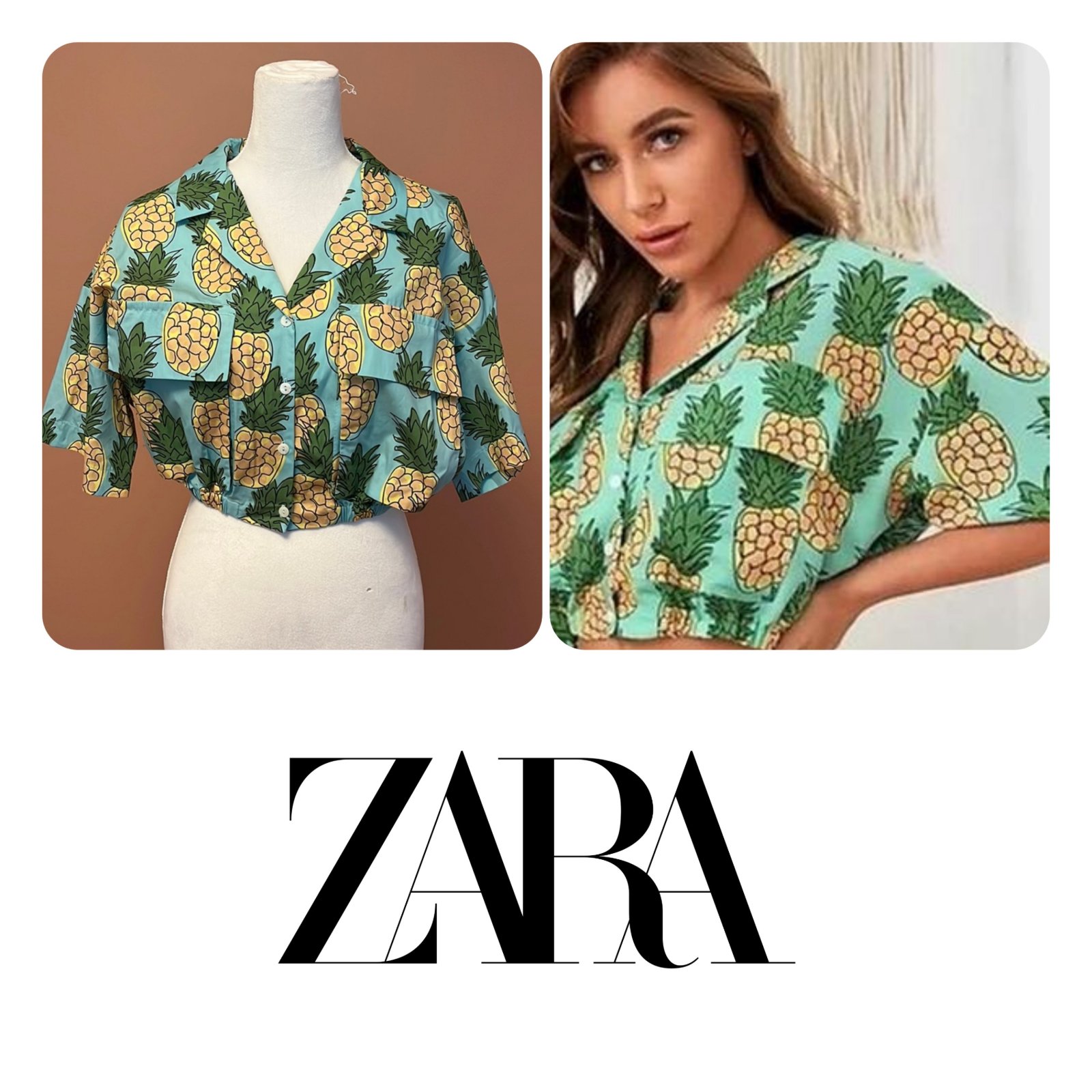 Cropped Shirt ZARA.  Taille 40/42. Neuve