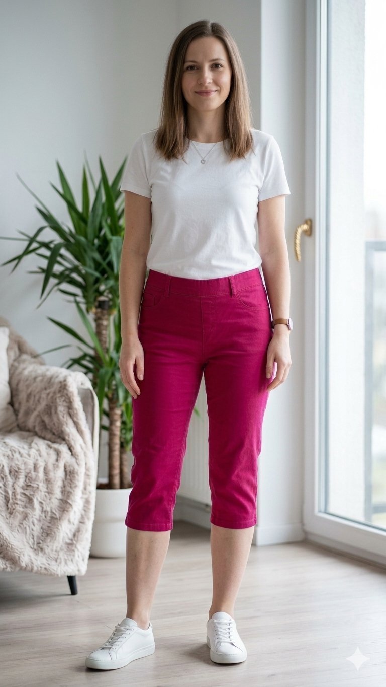 Pantacourt Laura Torelli. Taille 42/44. Élastique 