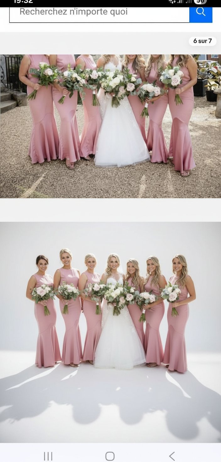 Robe de demoiselle d'honneur Oasis Amelia à col montant et dos drapé, rose clair. Taille 42/XL.