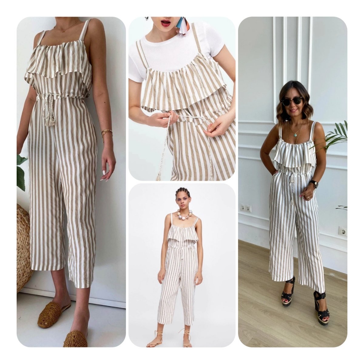 Combinaison-culotte rayée ZARA. Taille 36/S