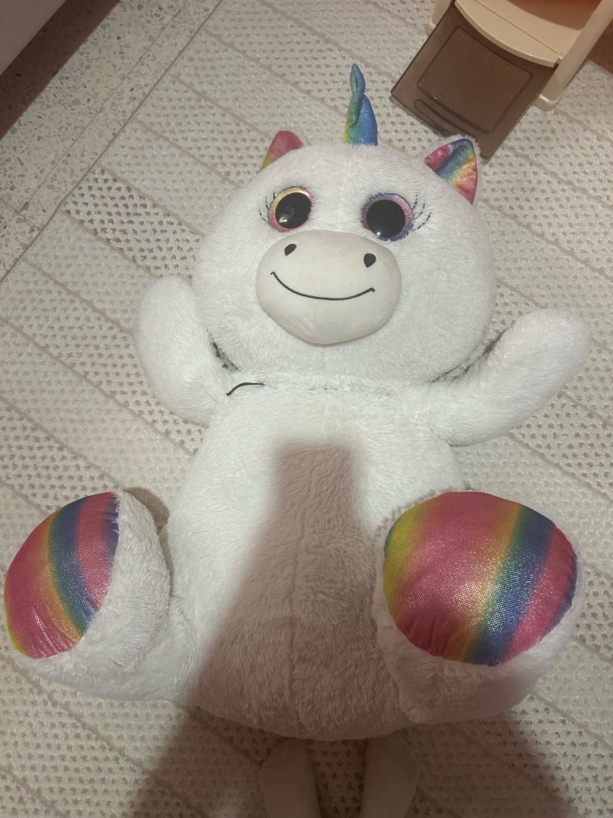 Grand peluche unicorne