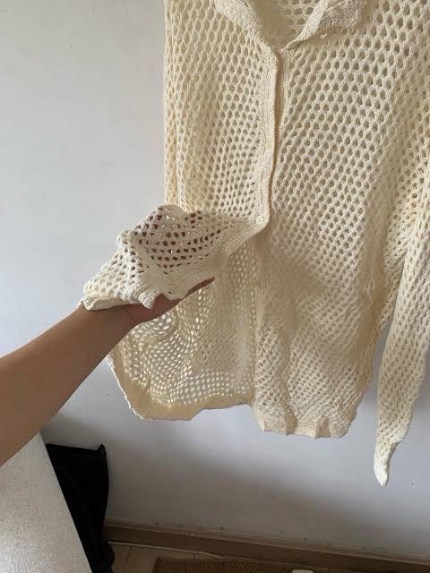 American holic crochet open cardigan 