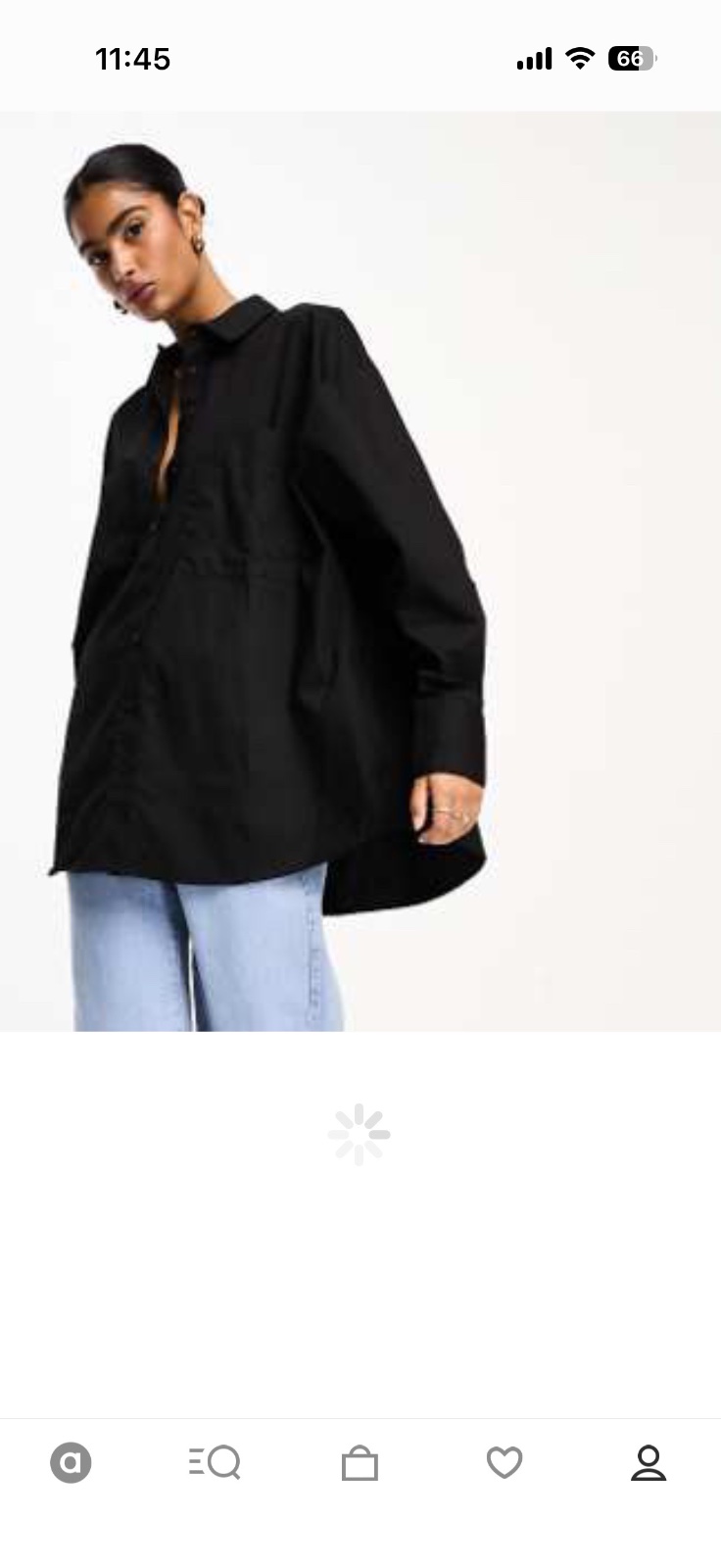 ASOS oversized shirt in black 