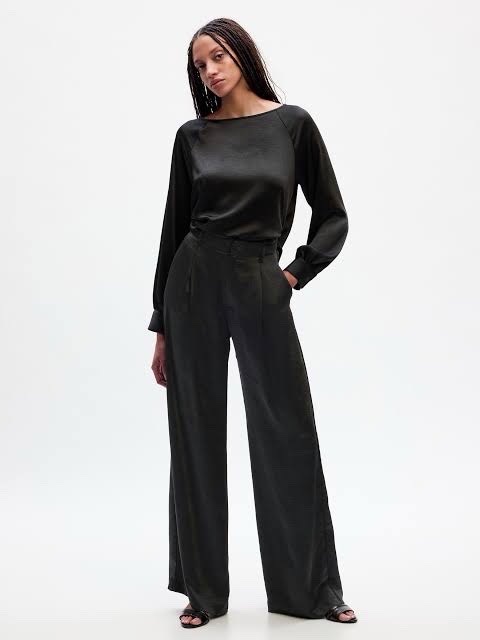 Gap satin wide leg pants