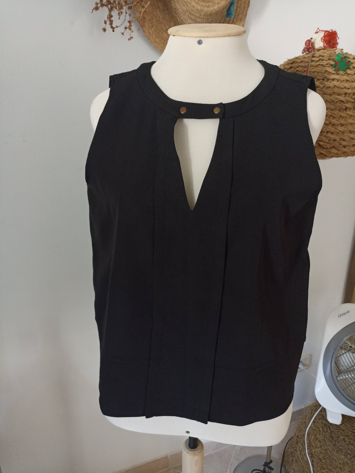 Débardeur chic noir ZARA