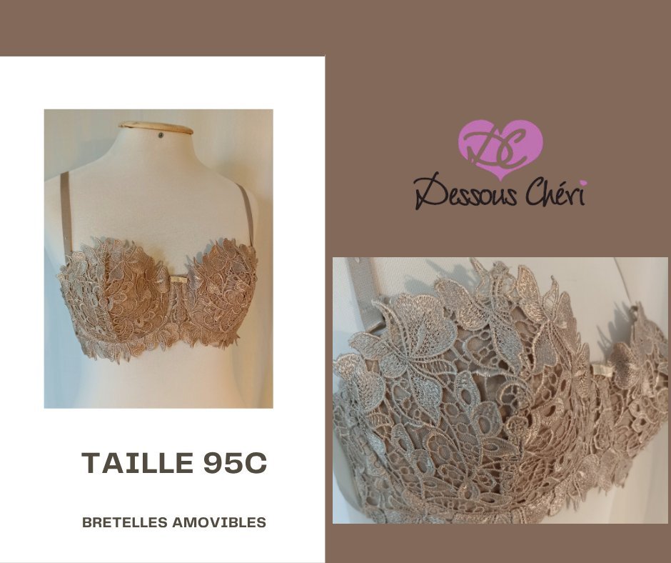 Soutien gorge bretelles amovibles 95C NEUF
