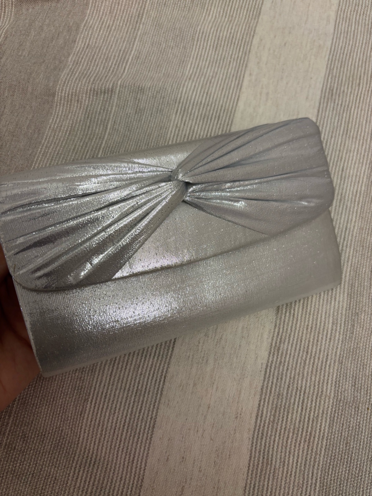 Pochette de soirée argentée