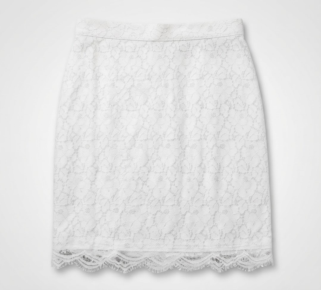 Jupe blanc cassé dentelle