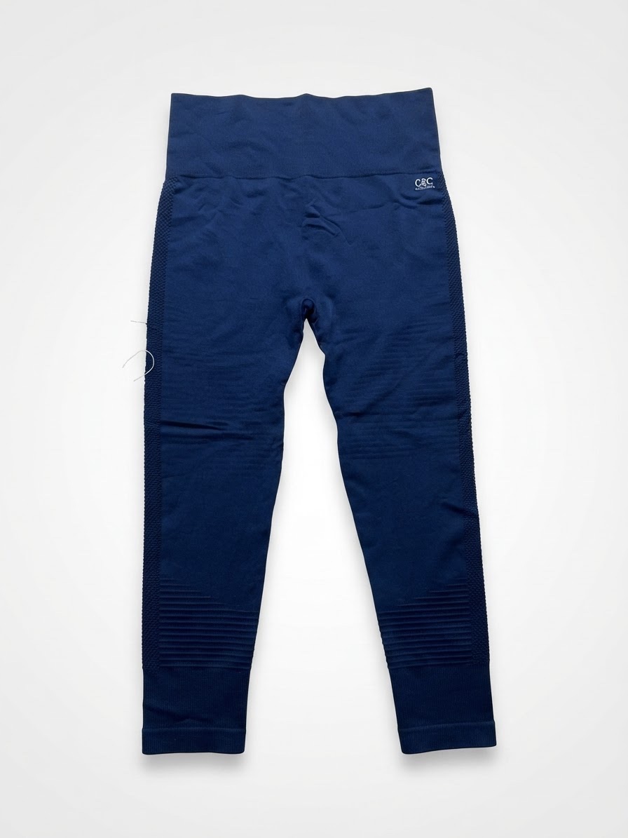 Dark blue Gym leggings stripped from the sides