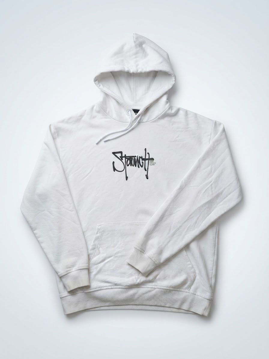 White hoodie with back deseign from the original LC WAKIKI