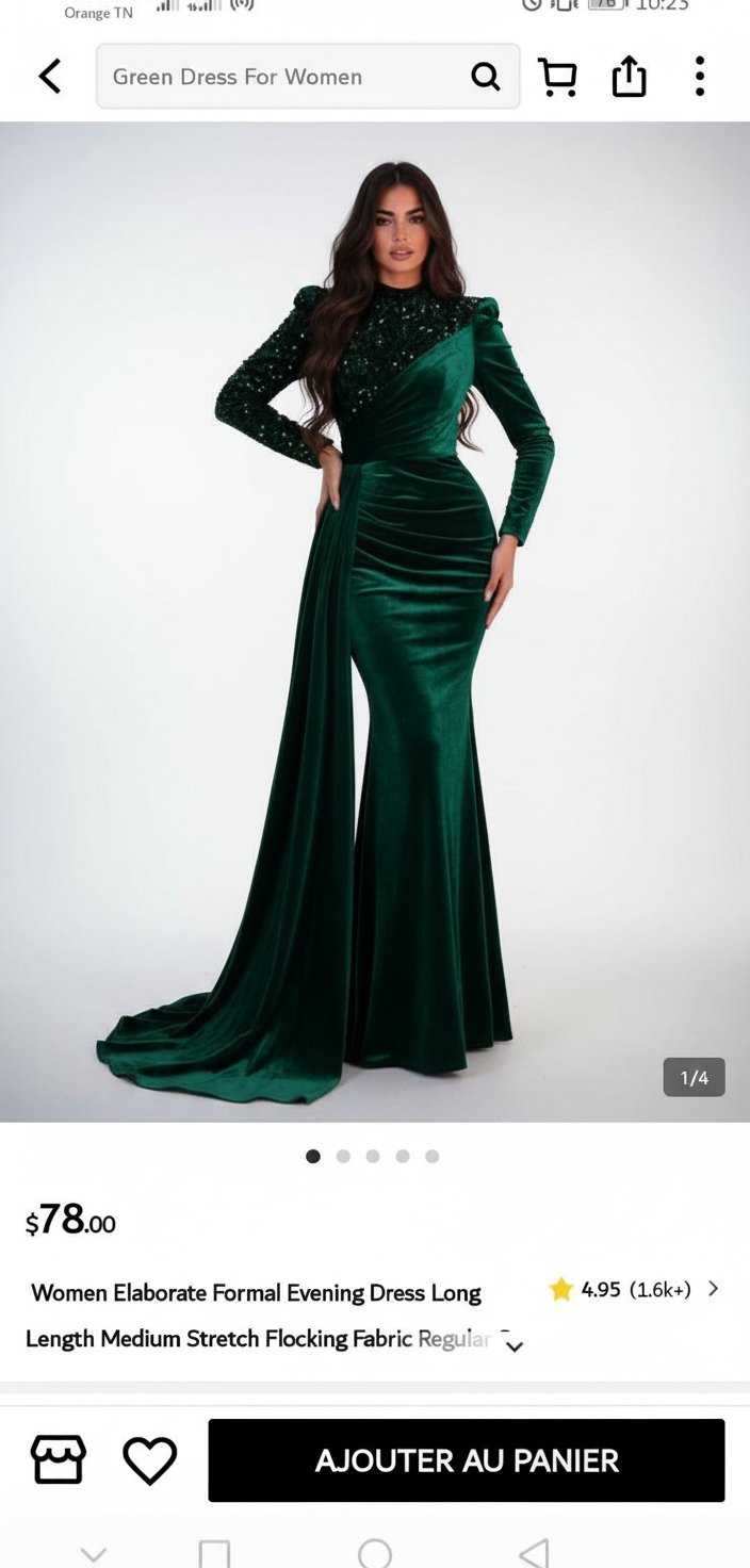 Robe velour tt neuve