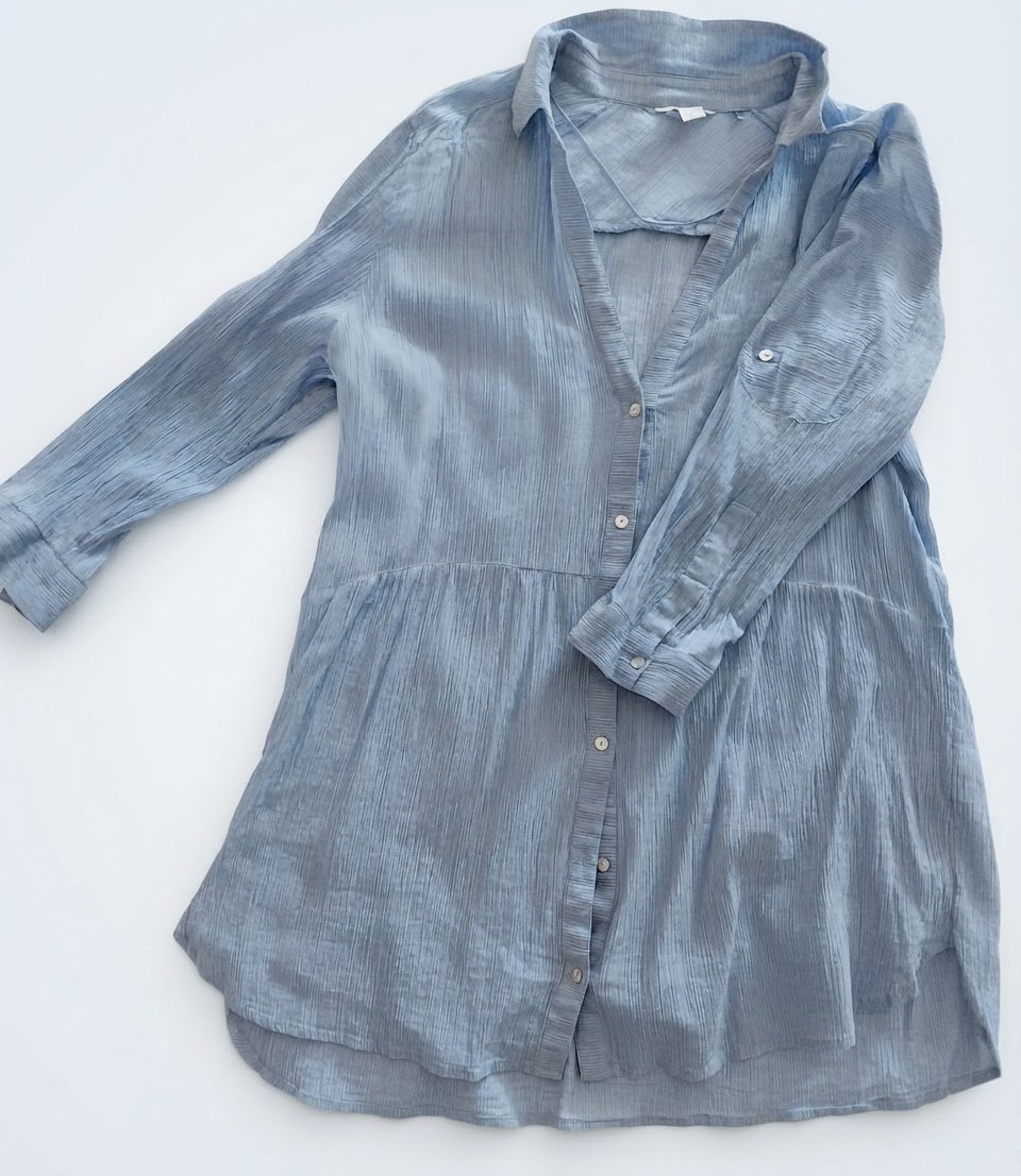 Chemisier fluide bleu 