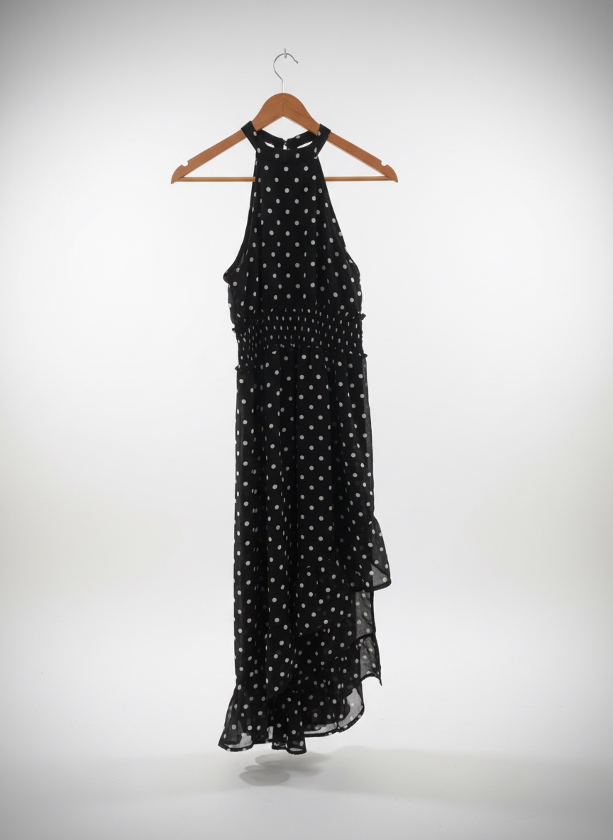 ✨ Robe noire polka dot  – élégante et féminine ✨