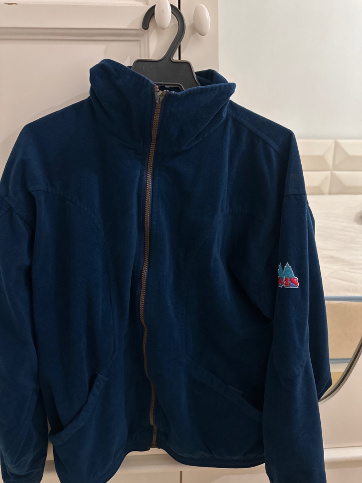 Veste velour bleu 