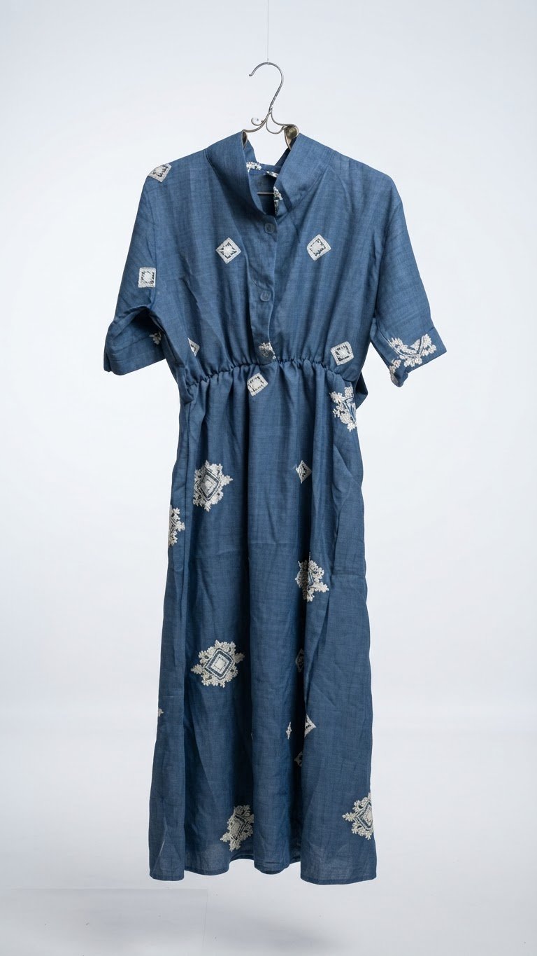 Robe effet denim