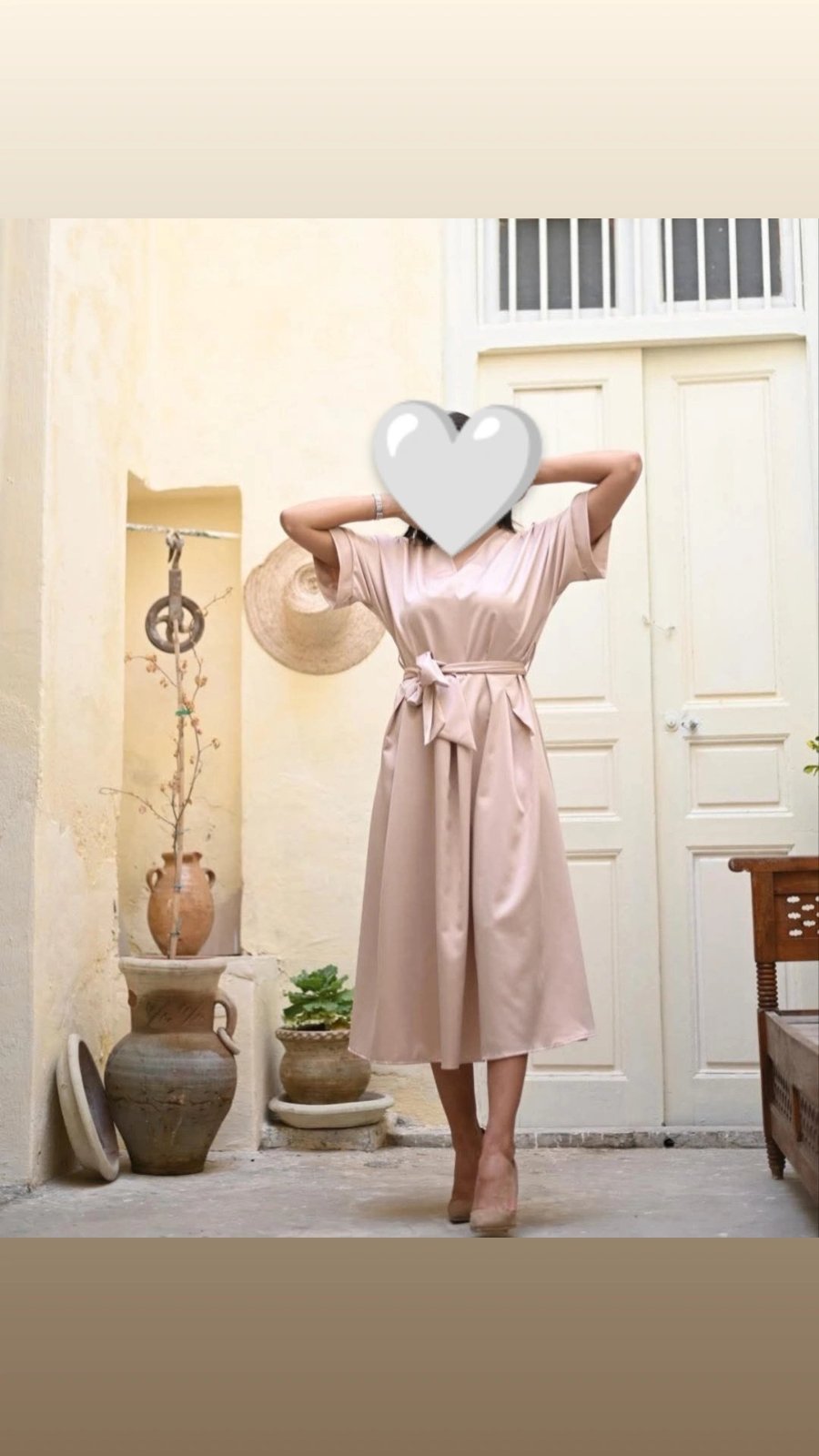 Robe satinée