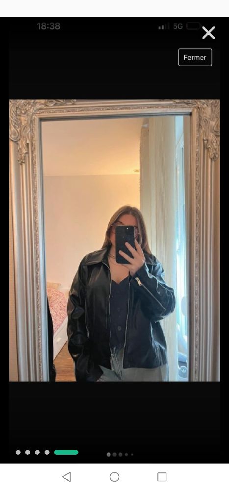 Veste zara en cuir 