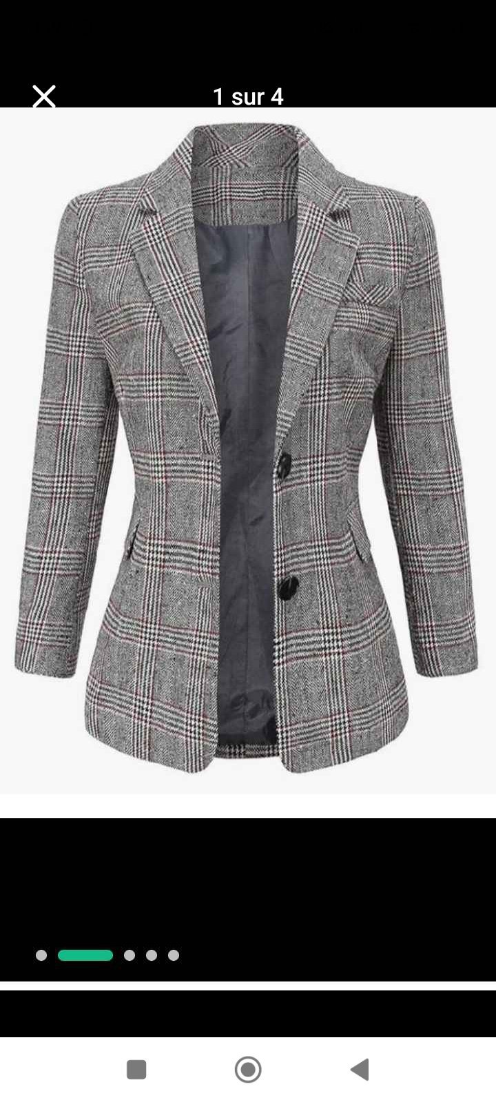 Blazer femme en tuide taille L en très bon état 