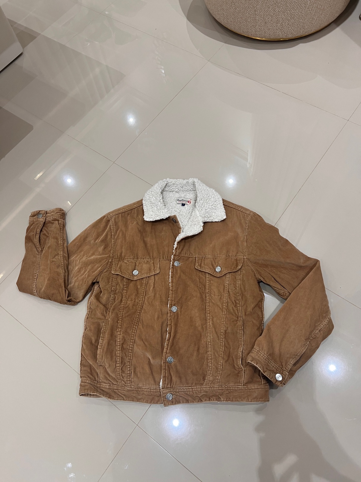 Veste velours à doublure peluche pour hommes