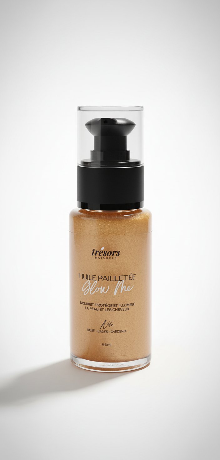 Huile pailletée jamais utilisé pour le corps et les cheveux 50ml