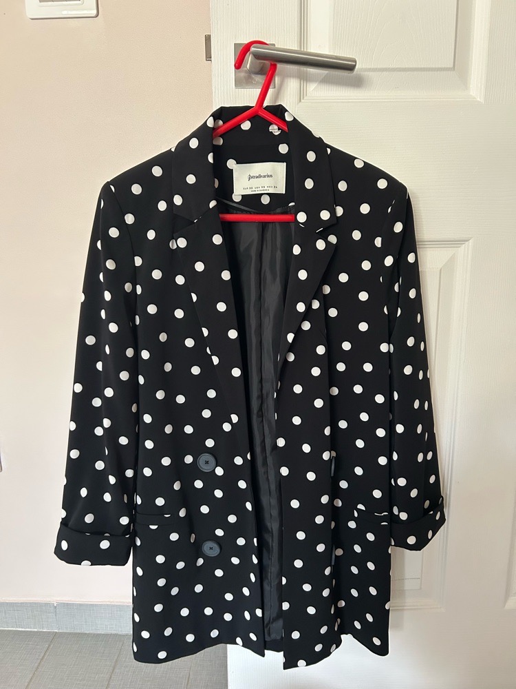 Blazer noir à pois