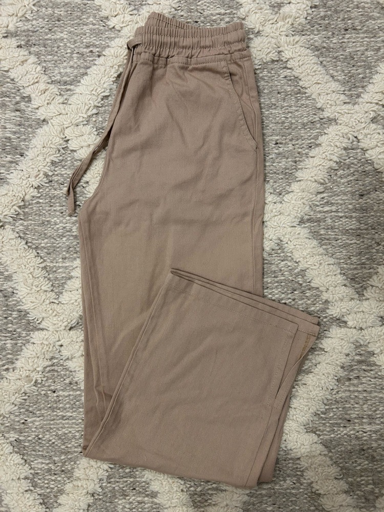 Pantalon large beige 